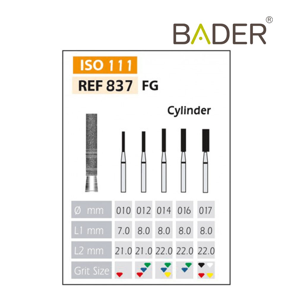 FRESAS DIAMANTE FG ISO 837-314-504-017 AMARILLO X5UDS.