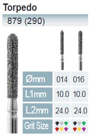 FRESAS DIAMANTE FG ISO 879-314-524-016 AZUL/TRANSP. X5UDS.