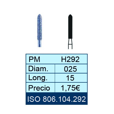 FRESAS DE DIAMANTE HP ISO 806.104.001.292.012 X5UDS.