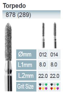 FRESAS DIAMANTE FG ISO 878-314-524-014 AZUL X5UDS.