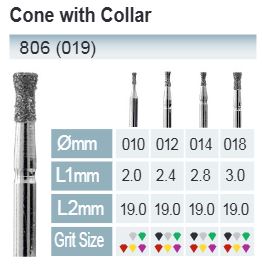 FRESAS DIAMANTE FG ISO 806-314-524-018 AZUL X5UDS.
