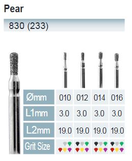 [830-012 M] FRESAS DIAMANTE FG ISO 830-314-524-012 AZUL/TRANSP. X5UDS.