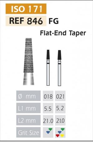[846-021 SF] FRESAS DIAMANTE FG ISO 846-314-504-021 AMARILLO X5UDS.