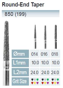 [850-016 C] FRESAS DIAMANTE FG ISO 850-314-534-016 VERDE X5UDS.