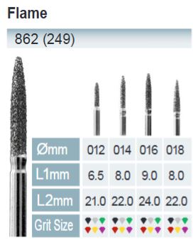 [862-014 SC] FRESAS DIAMANTE FG ISO 862-314-544-014 NEGRO X5UDS.