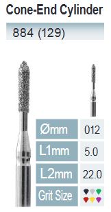 [884-012 SC] FRESAS DIAMANTE FG ISO 884-314-544-012 NEGRO X5UDS.