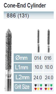 [886-016 C] FRESAS DIAMANTE FG ISO 886-314-534-016 VERDE X5UDS.
