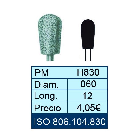 [830-060-12] FRESAS DE DIAMANTE HP ISO 806.104.001.830.060 X5UDS.