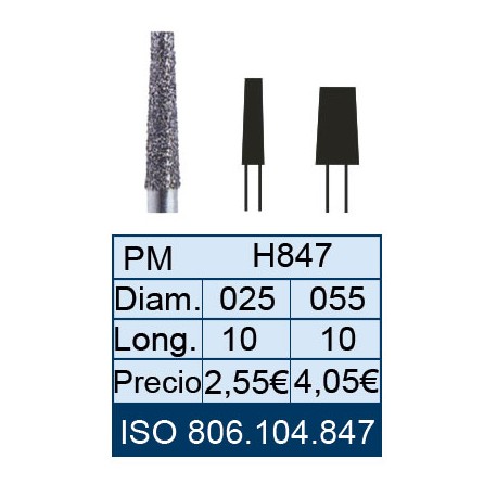 [847-025-10] FRESAS DE DIAMANTE HP ISO 806.104.001.847.025 X5UDS.