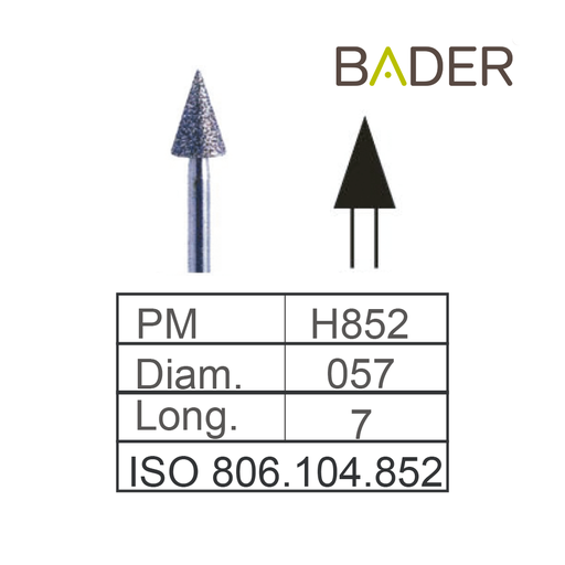 [852-057-7] FRESAS DE DIAMANTE HP ISO 806.104.001.852-057 X5UDS.