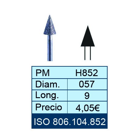 [852-057-9] FRESAS DE DIAMANTE HP ISO 806.104.001.852.057 X5UDS.