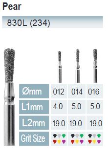 [830L-018 M] FRESAS DIAMANTE FG ISO 830L-314-524-018 AZUL X5UDS.