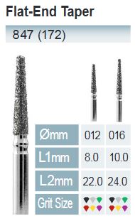 [847-016 C] FRESAS DIAMANTE FG ISO 847-314-534-016 VERDE X5UDS.