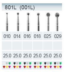 [801L-016 M] FRESAS DIAMANTE FG ISO 801L-314-524-016 AZUL X5UDS.