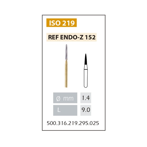 [ENDOZ152] ENDO-Z 152 FRESA DORADA FG XL ISO.500.316.219.295.025 X5UDS.